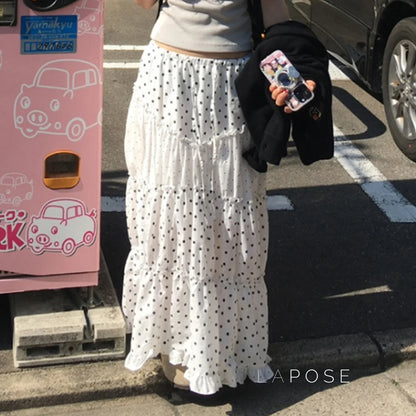 Leeanna Layered Polka Dot Skirt