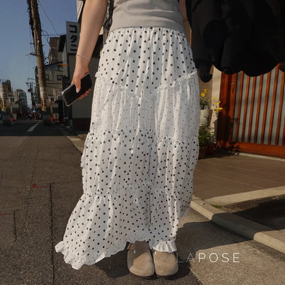Leeanna Layered Polka Dot Skirt