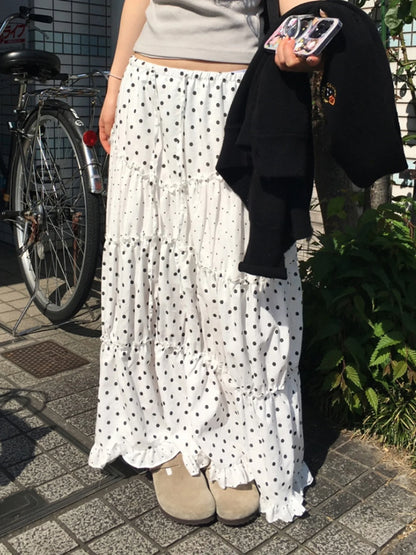 Leeanna Layered Polka Dot Skirt