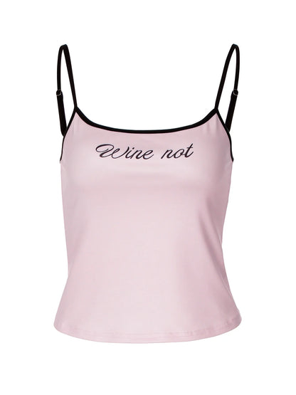 Letter Print Slim Fit Camisole