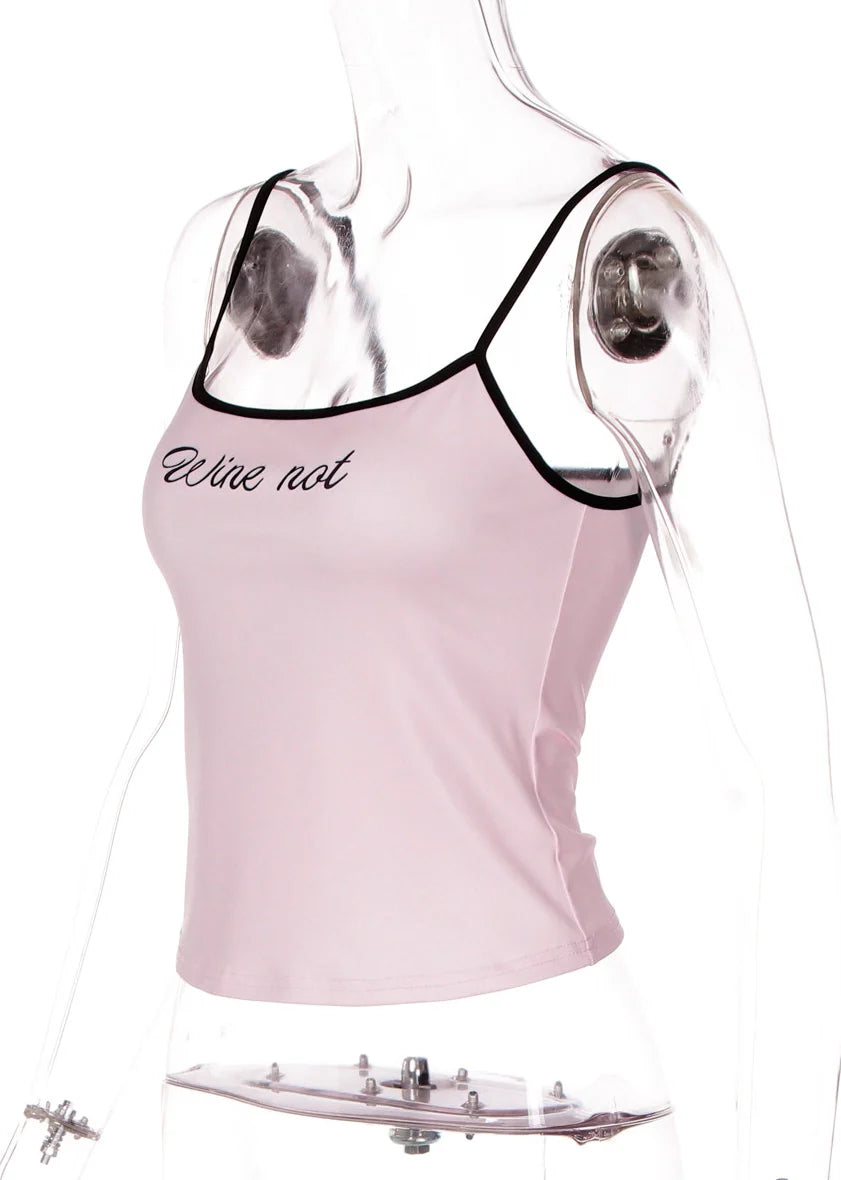 Letter Print Slim Fit Camisole