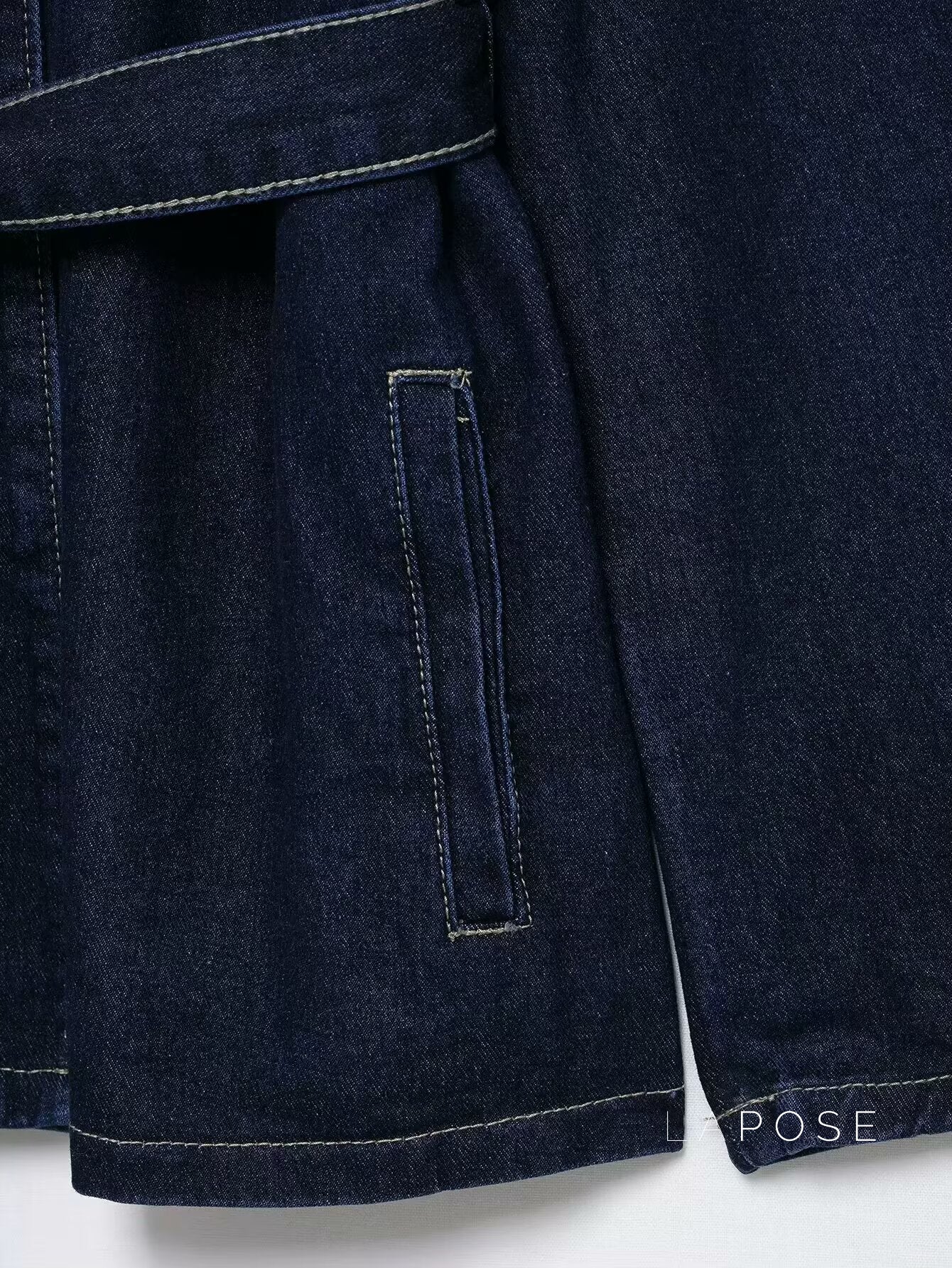 Lexie Belted Denim Jacket