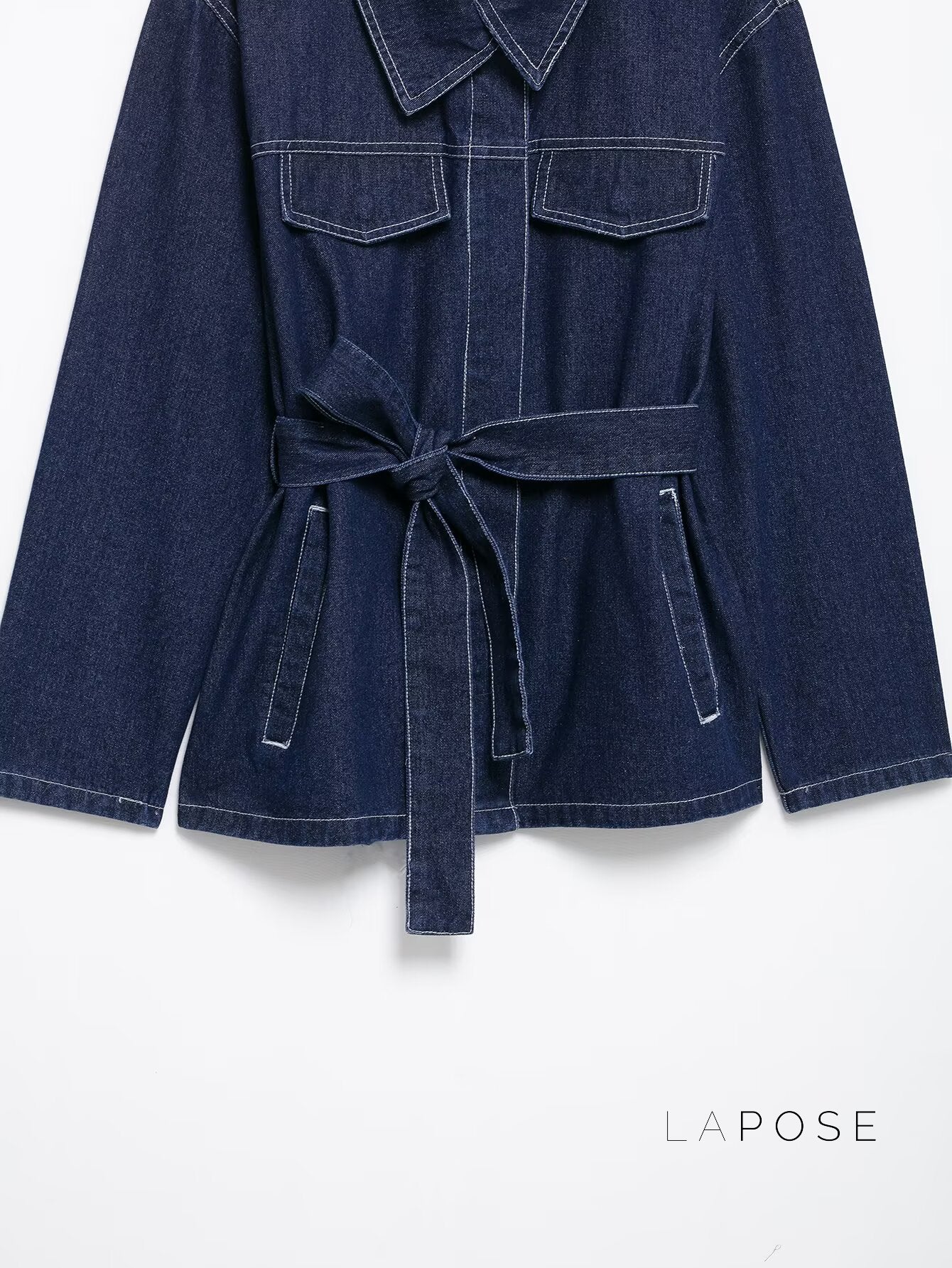 Lexie Belted Denim Jacket