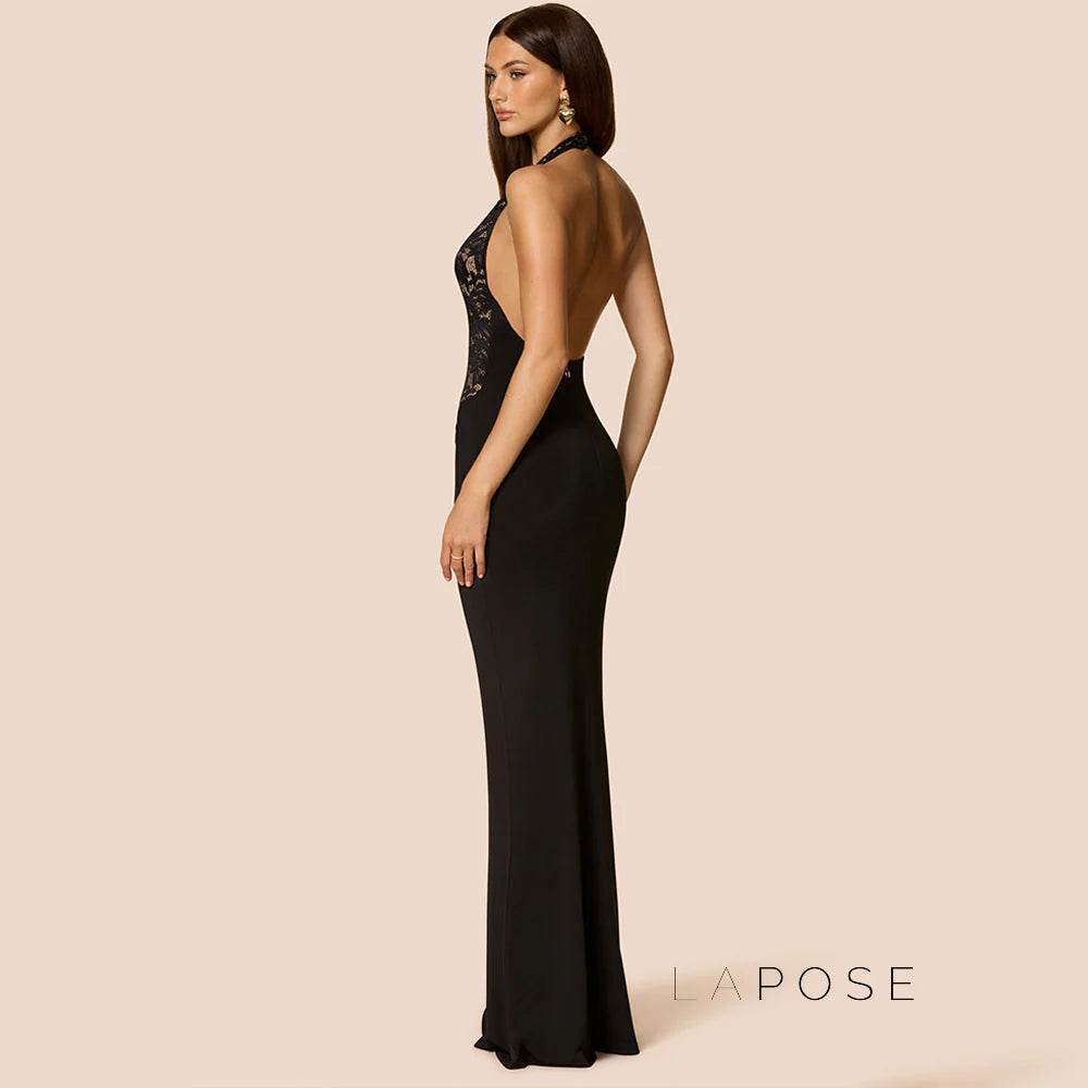 Leyla Ruched Halter Midi Dress