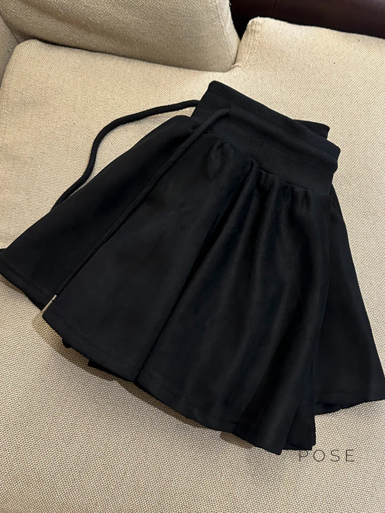 Liah Textured A-Line Mini Skirt