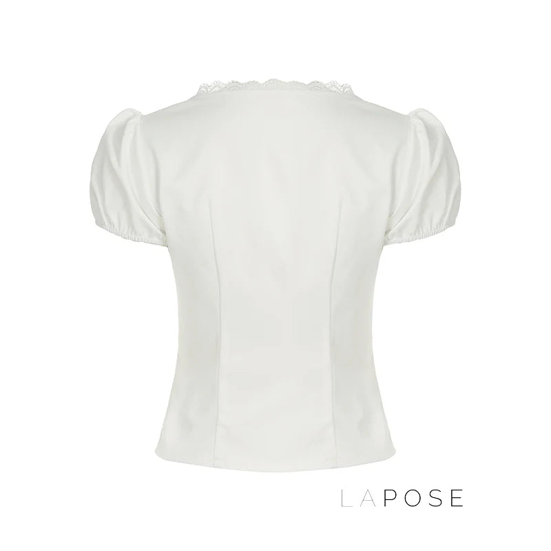 Lillith Lace Puff Sleeve Top