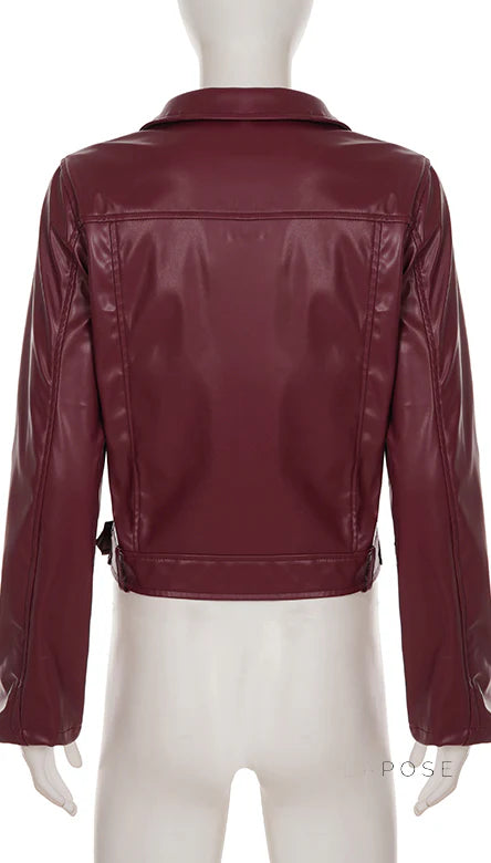Lilyann Faux Leather Moto Jacket