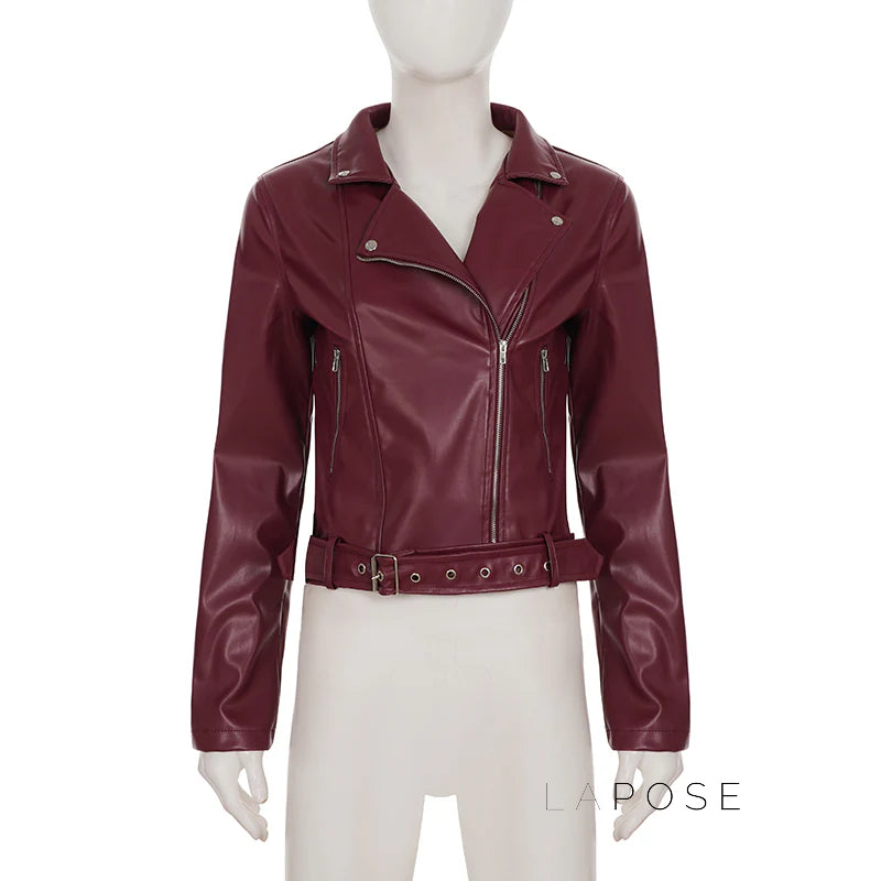 Lilyann Faux Leather Moto Jacket