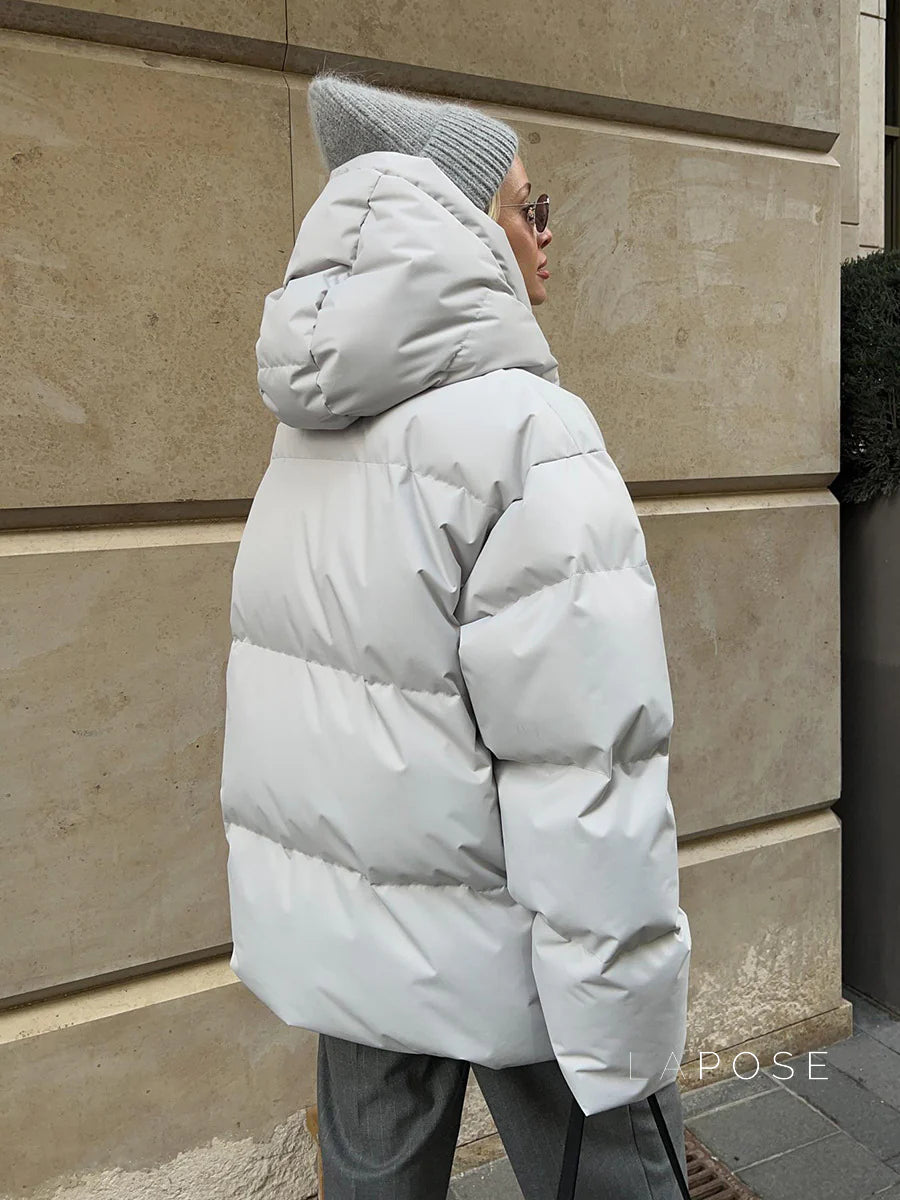 Lilyth Oversized Hooded Quilted Coat