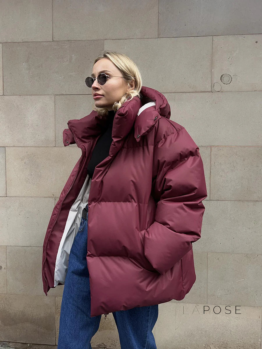 Lilyth Oversized Hooded Quilted Coat