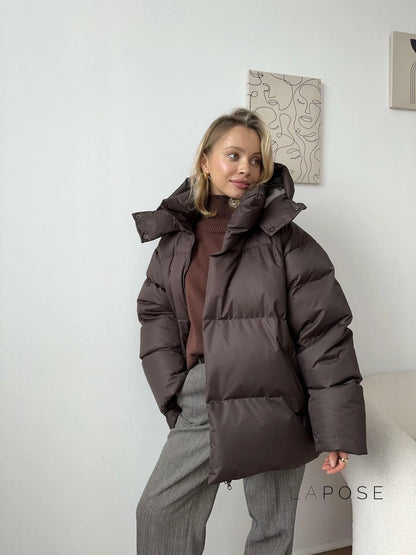 Lilyth Oversized Hooded Quilted Coat