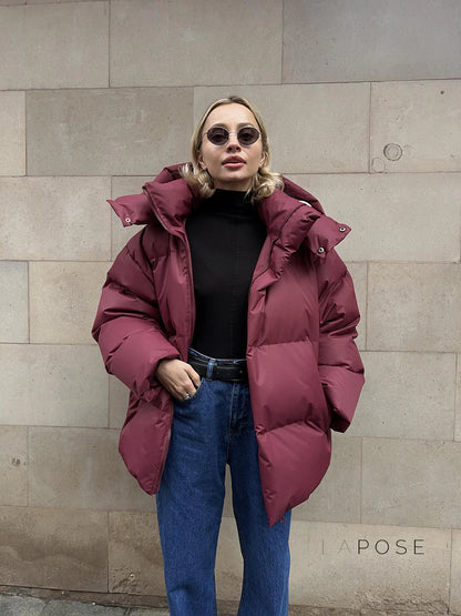 Lilyth Oversized Hooded Quilted Coat