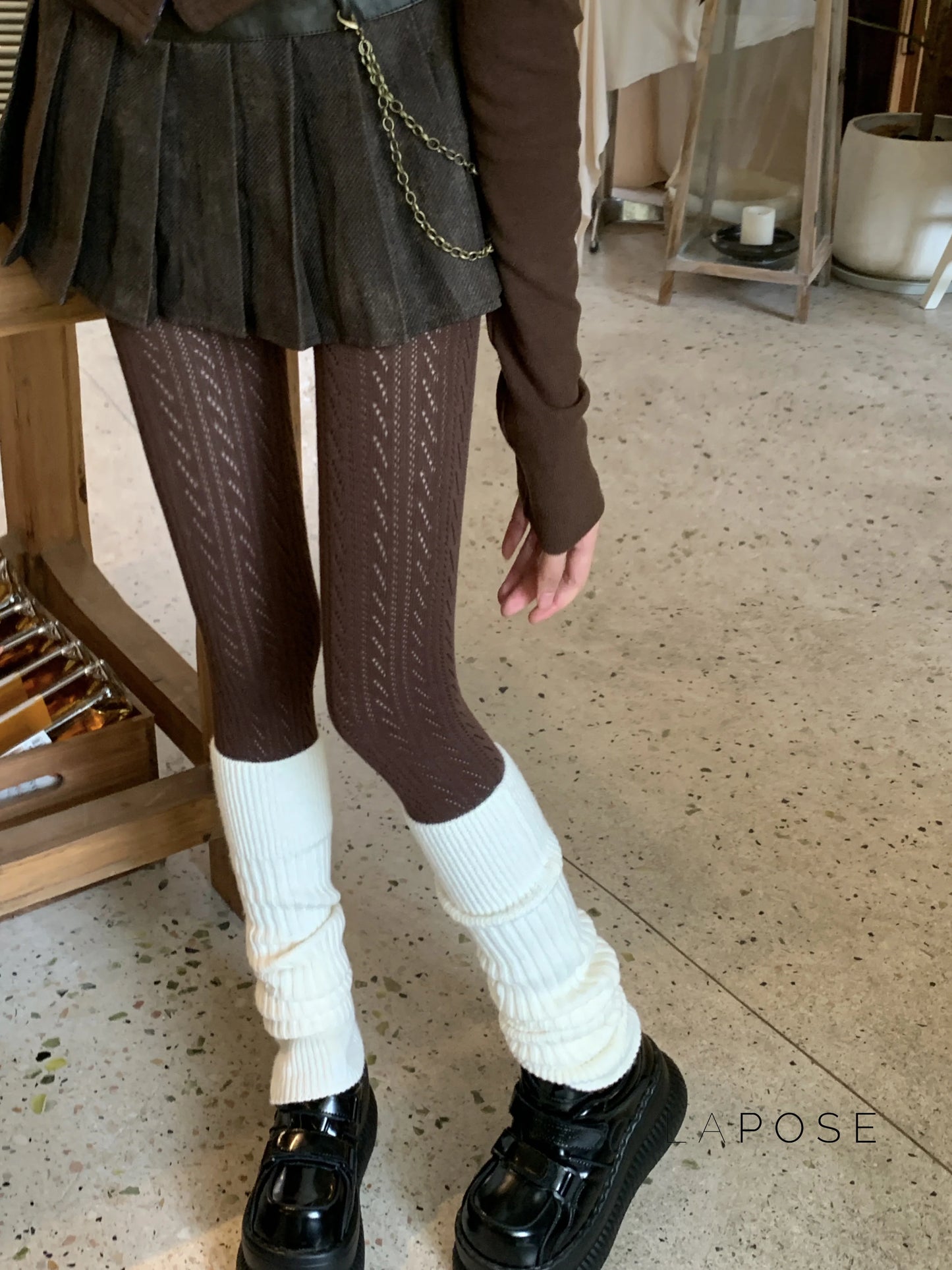 London Cozy Cable Knit Tights