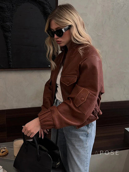 Lua Faux Leather Jacket