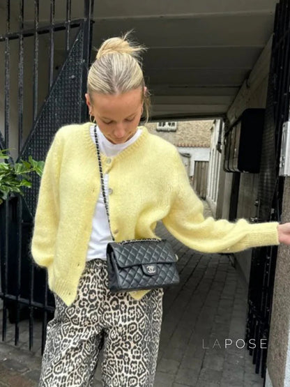 Lyrik Macaron Knit Cardigan
