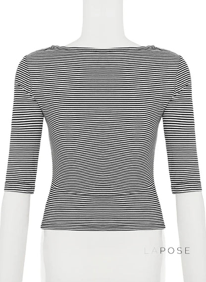 Macie Contrast Stripe Knit Top
