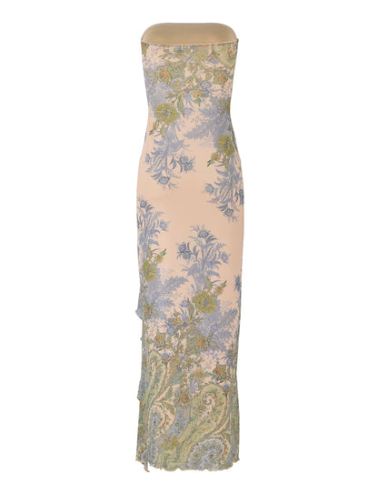 Madelyne Printed Slit Maxi Dress