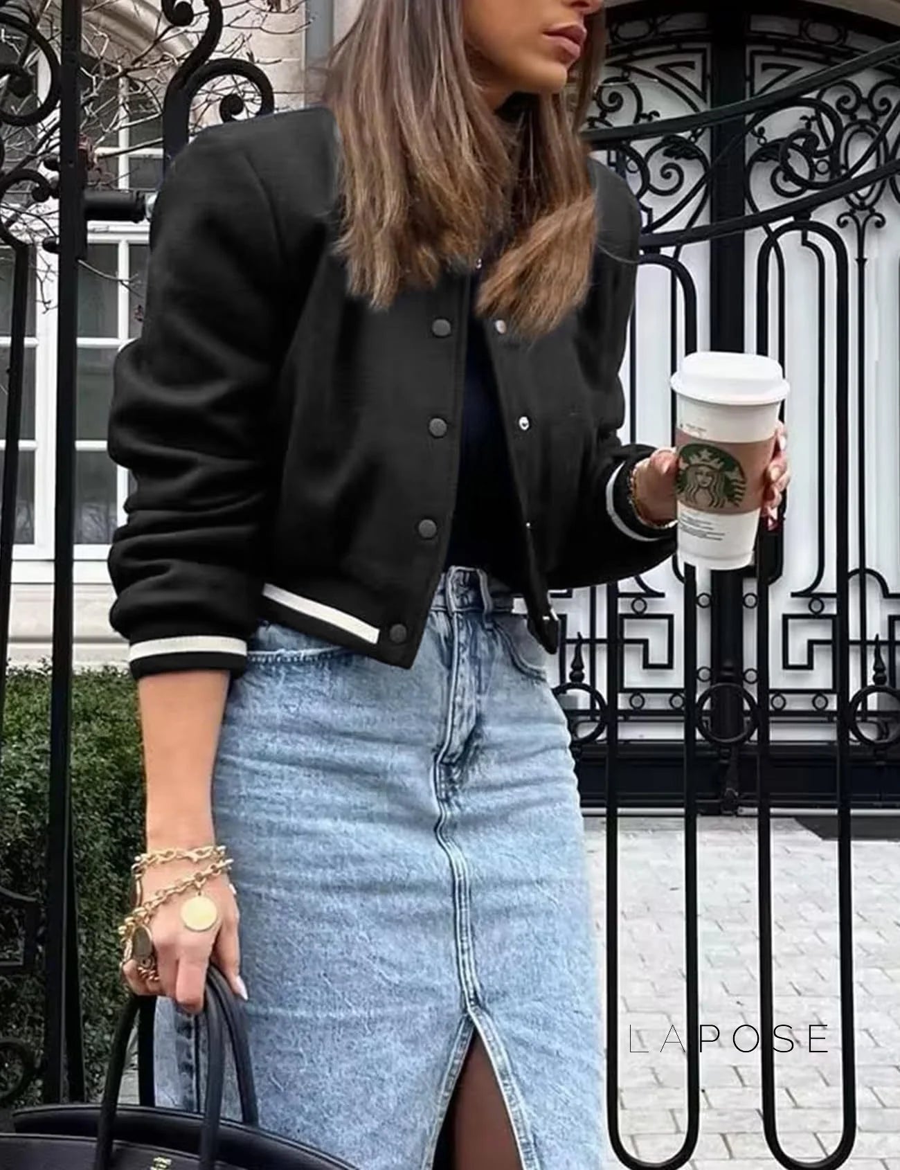 Mecca Varsity Snap Jacket