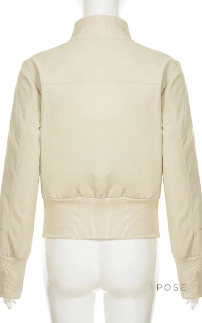 Miamor Ribbed Patchwork Utility Jacket