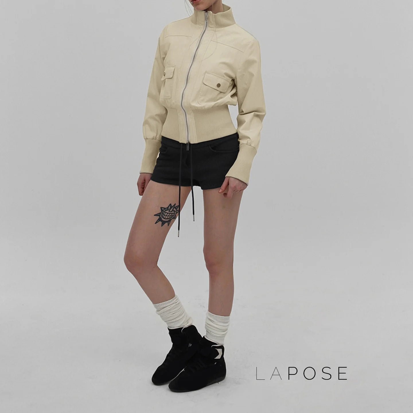 Miamor Ribbed Patchwork Utility Jacket