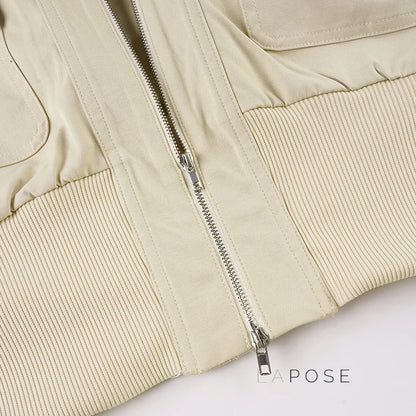 Miamor Ribbed Patchwork Utility Jacket