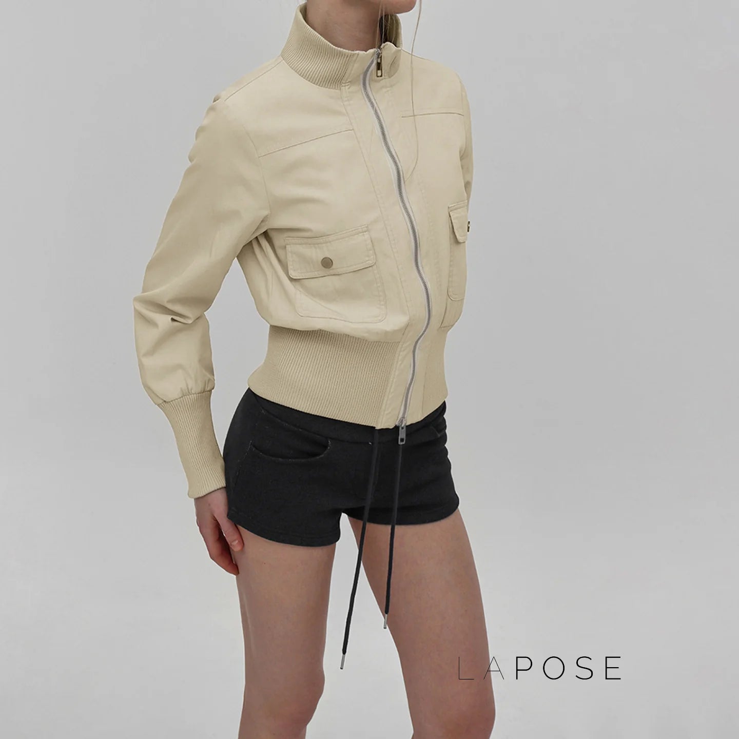 Miamor Ribbed Patchwork Utility Jacket