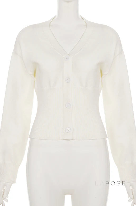 Micah Cropped Button-Up Cardigan