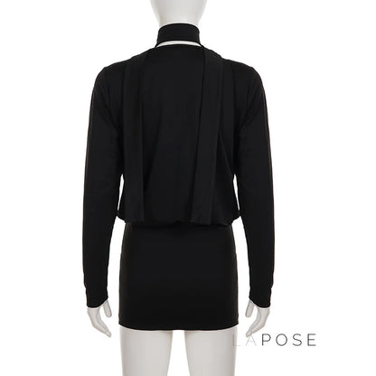 Monica Collared Bodycon Mini Dress