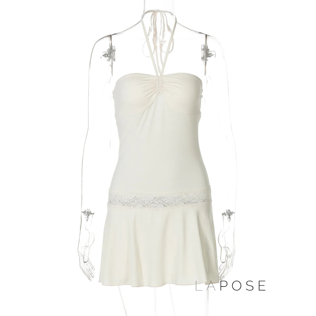 Mulan Lace Halter Mini Dress