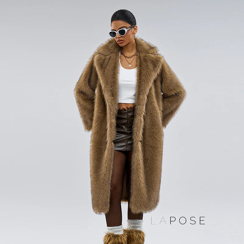 Nana Plush Faux Fur Coat