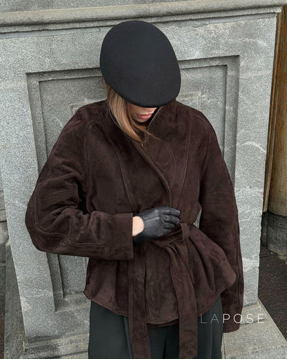 Novella Suede Belted Jacket