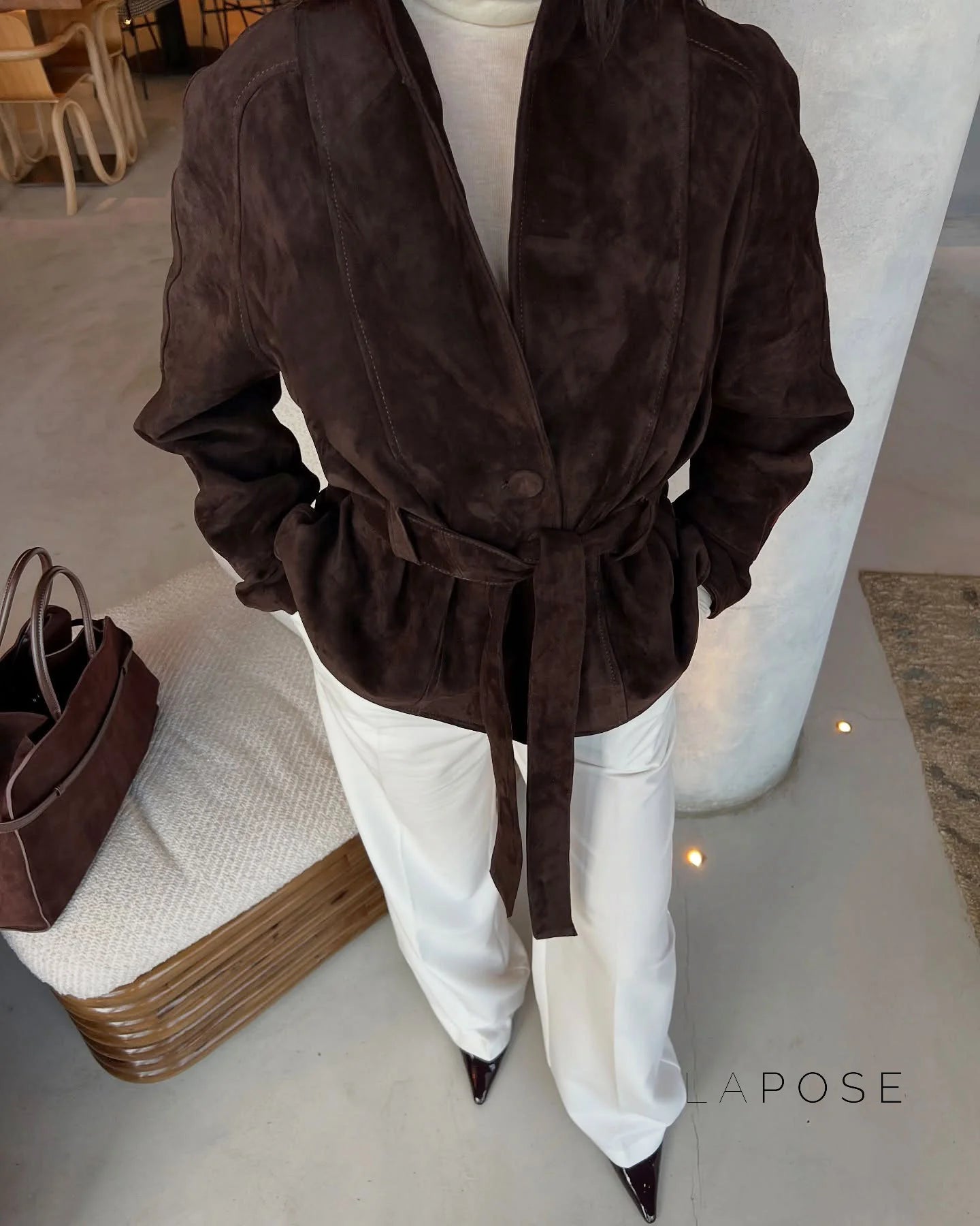 Novella Suede Belted Jacket