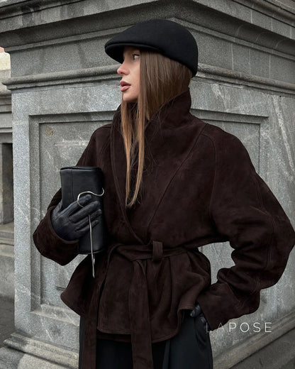 Novella Suede Belted Jacket