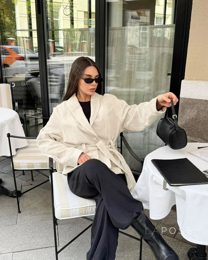 Novella Suede Belted Jacket
