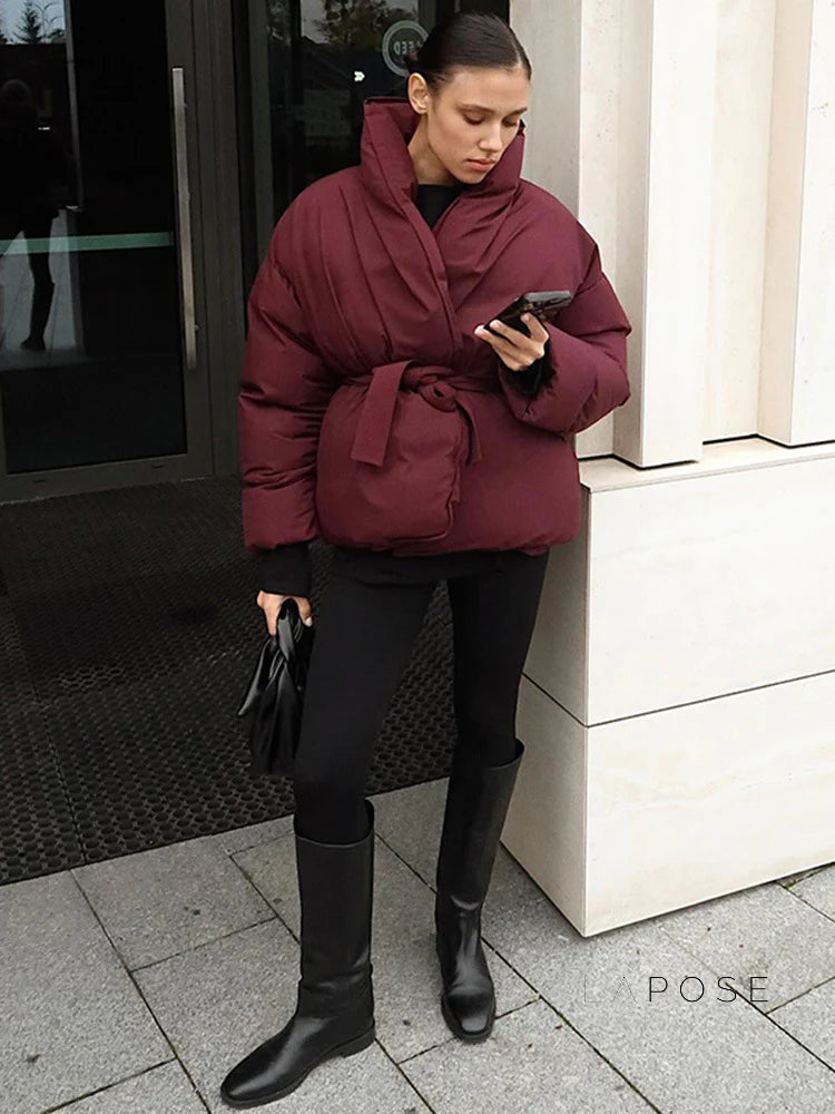 Paisleigh Belted Puffer Jacket