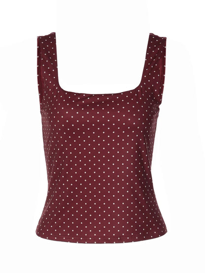 Polka Dot Square Neck Camisole
