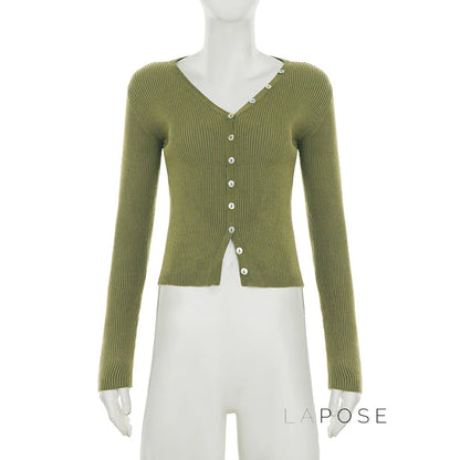 Quetzalli Button-Up Knit Top