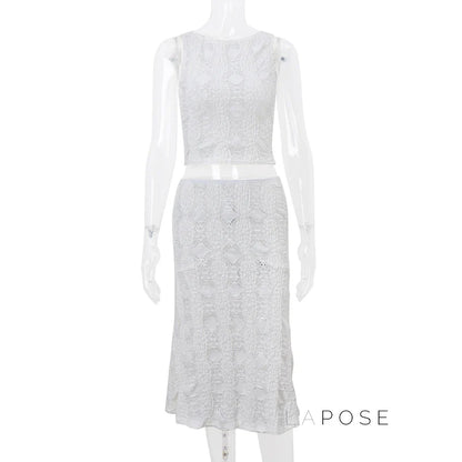 Quetzaly Crochet Skirt Set