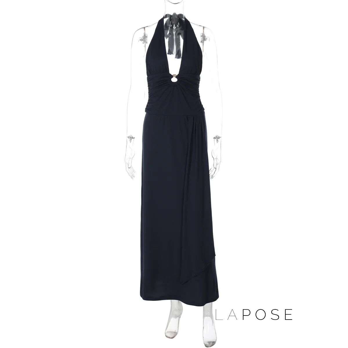 Raelee Halter Ruched Maxi Dress