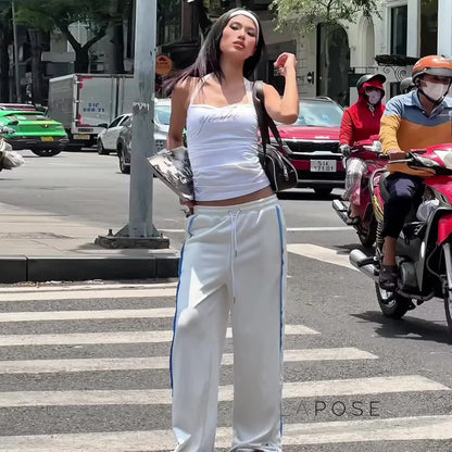 Raeya White Knit Pants