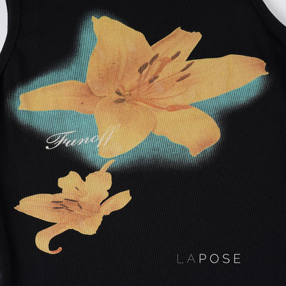 Razan Abstract Print Crop Top