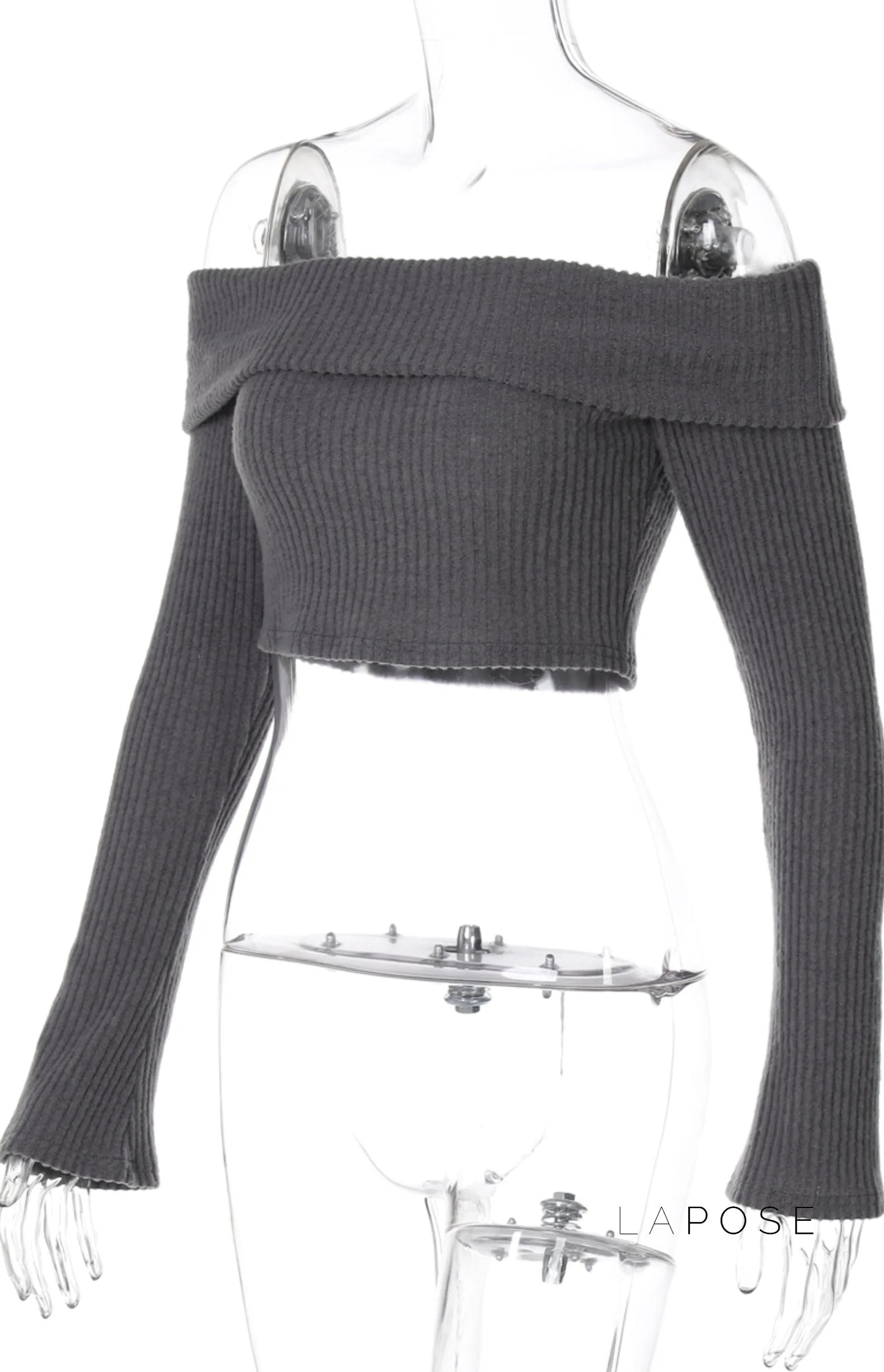 Samaria Ribbed Off Shoulder Top