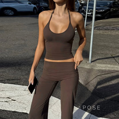 Samyra Halter Backless Pant Set