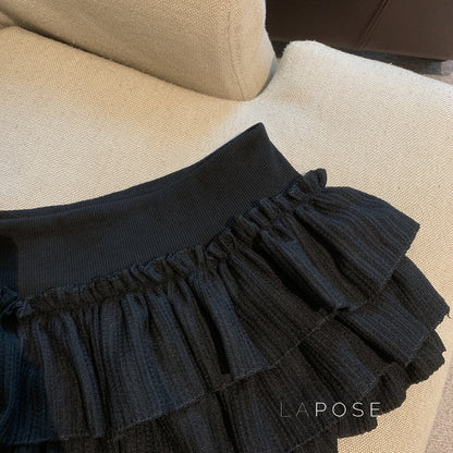 Sania A-Line Tiered Mini Skirt