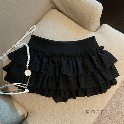 Sania A-Line Tiered Mini Skirt