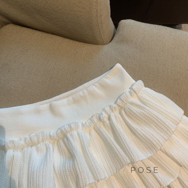 Sania A-Line Tiered Mini Skirt