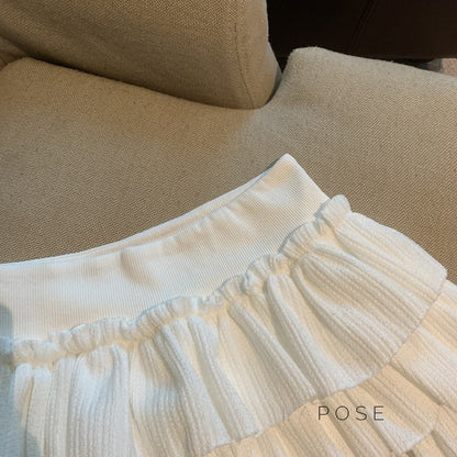 Sania A-Line Tiered Mini Skirt