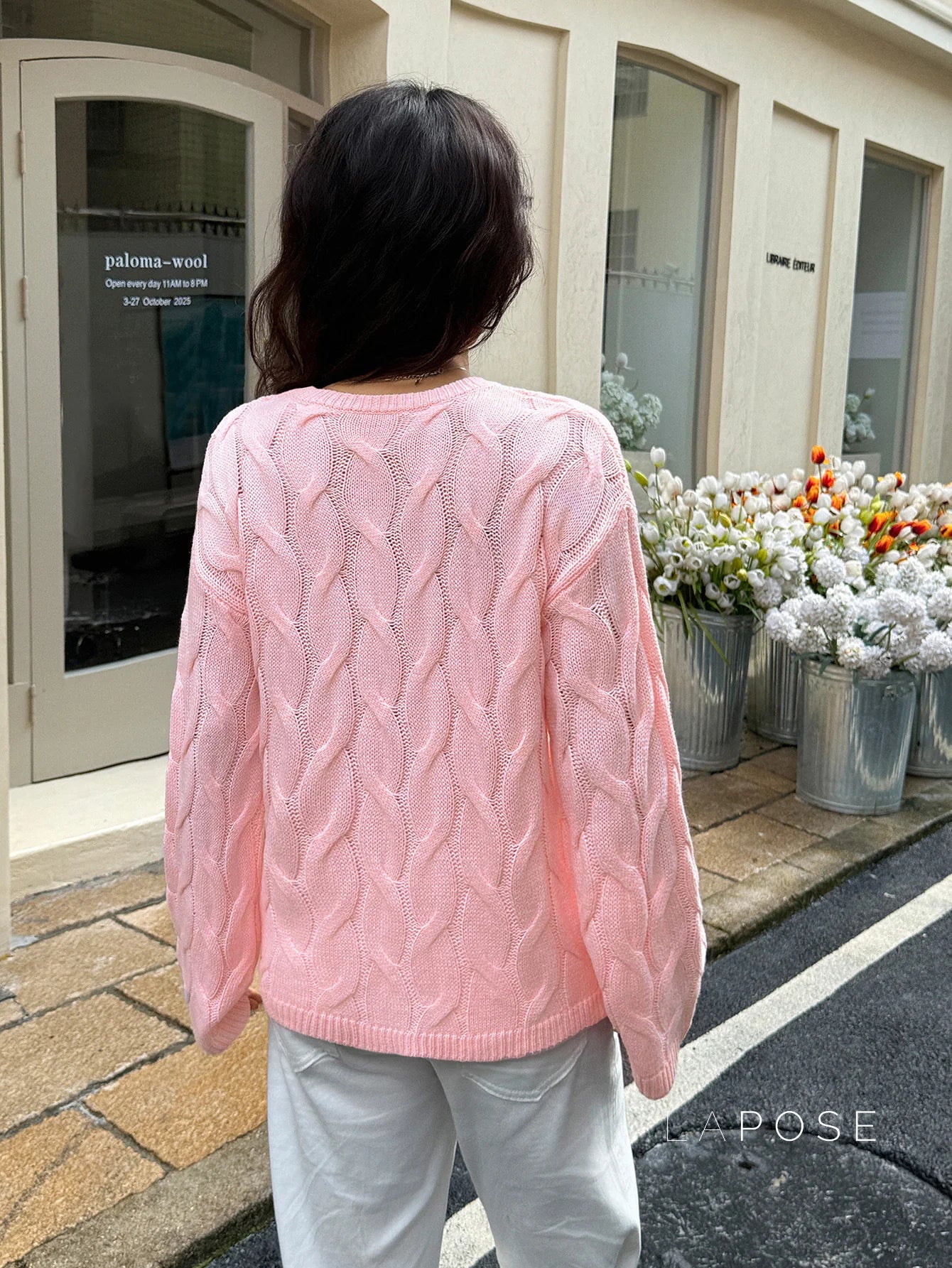 Sariya Solid Knit Crewneck Sweater