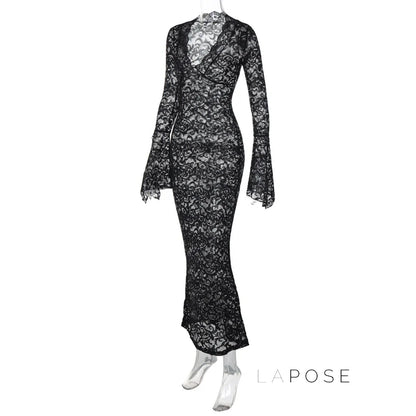 Sariyah Sheer Lace Maxi Dress