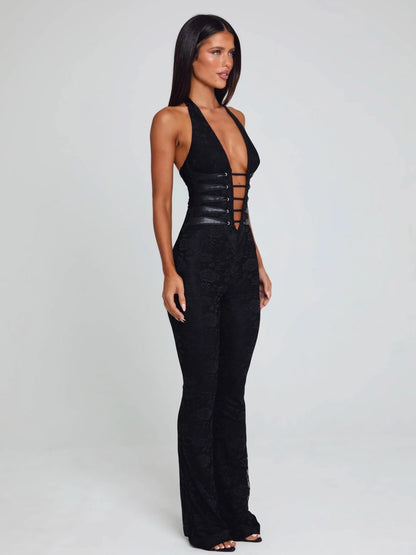 Sawyer Lace Mesh Jumpsuit